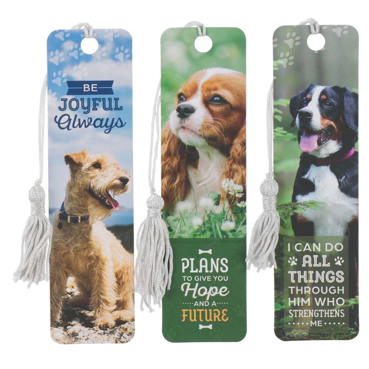 6006937171169_front Pets Three-Piece Bookmark with Tassel Set - Image 1