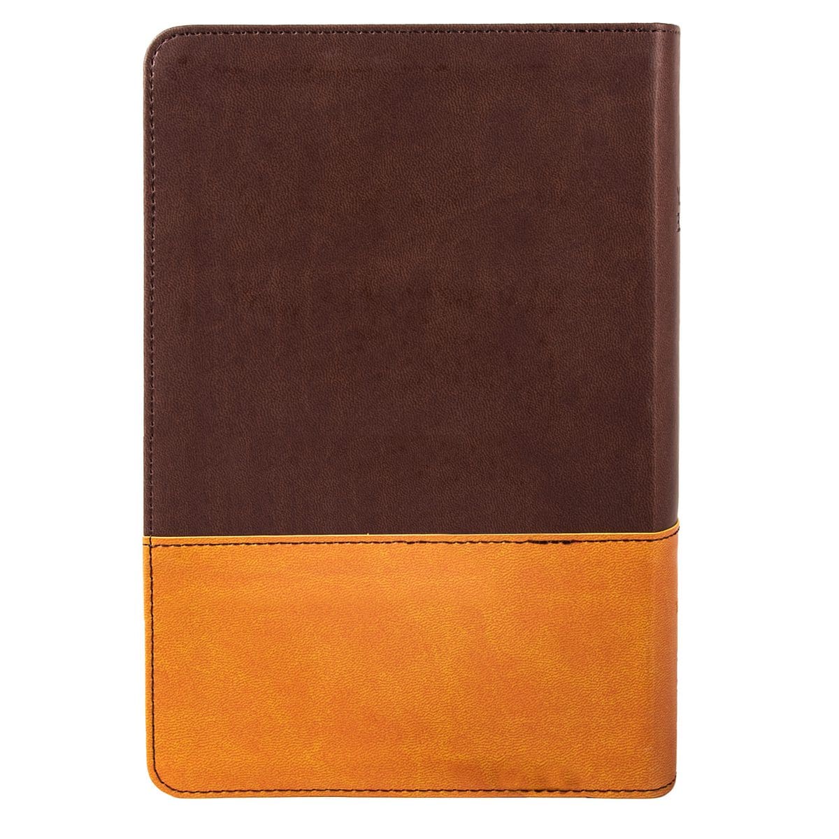 9780310429401_back NIV Chocolate & Amber Two Tone Faux Leather Holy Bible Larger Print - Image 2