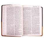 NIV Chocolate & Amber Two Tone Faux Leather Holy Bible Larger Print - Image 5