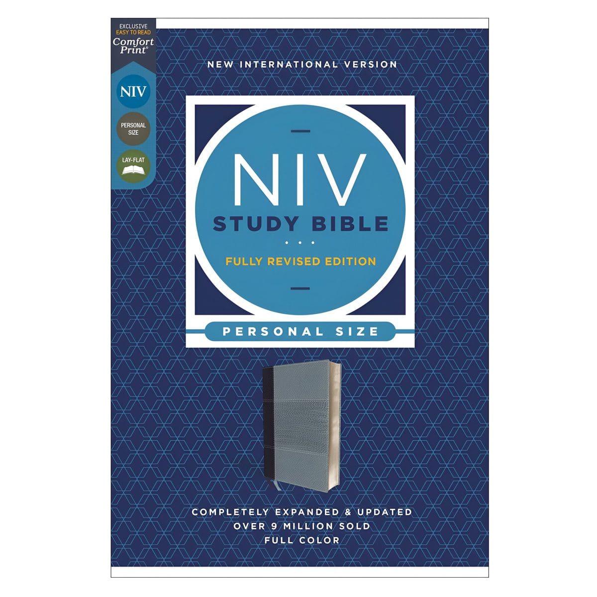 9780310449140_front NIV Navy and Blue Imitation Leather Fully Revised Personal Size Study Bible Comfort Print - Image 1