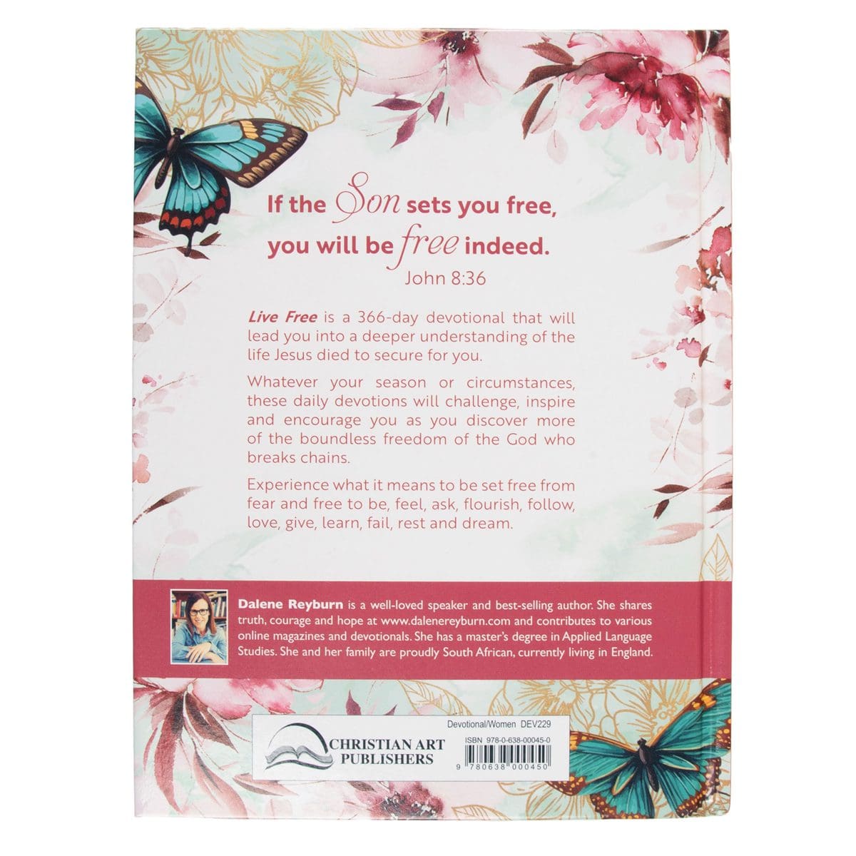 9780638000450_back Live Free: 366 Devotions on Becoming Truly Free Through Total Surrender to God HC - Image 2