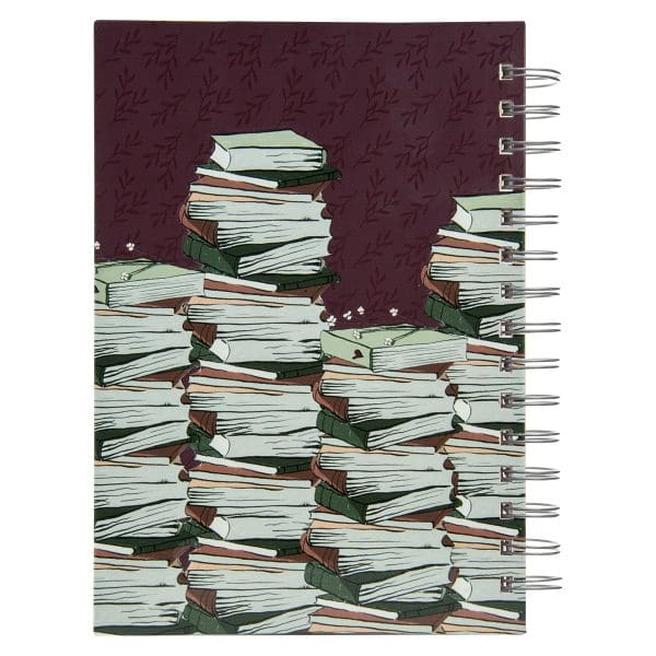 Between The Pages Of A Book Is A Lovely Place To Be Large Hardcover Wirebound Journal - Image 1