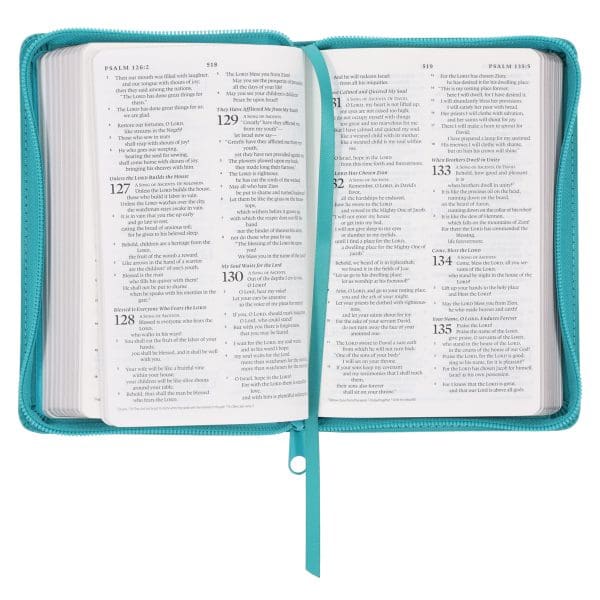 ESV Teal Faux Leather Compact Bible with Zip - Image 6