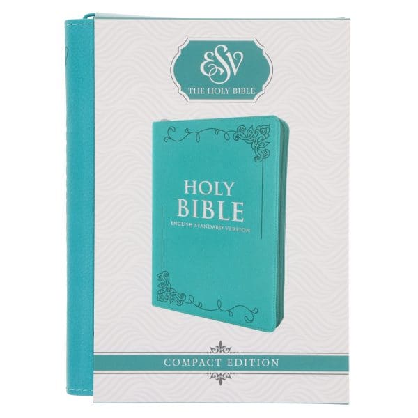 ESV Teal Faux Leather Compact Bible with Zip - Image 7