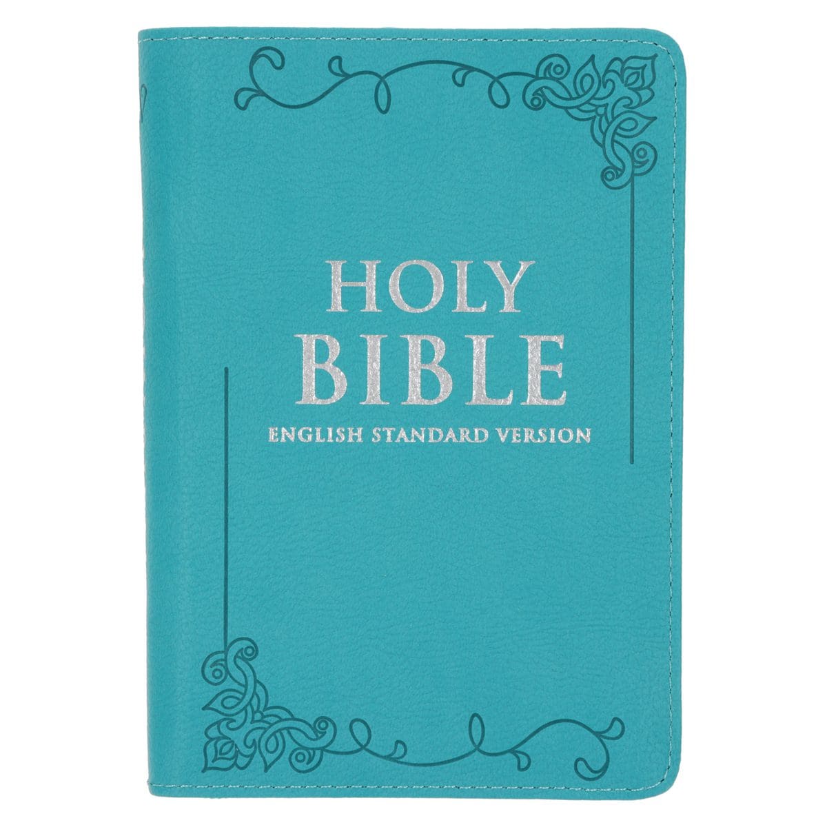 9780638002348_front ESV Teal Faux Leather Compact Bible with Zip - Image 1