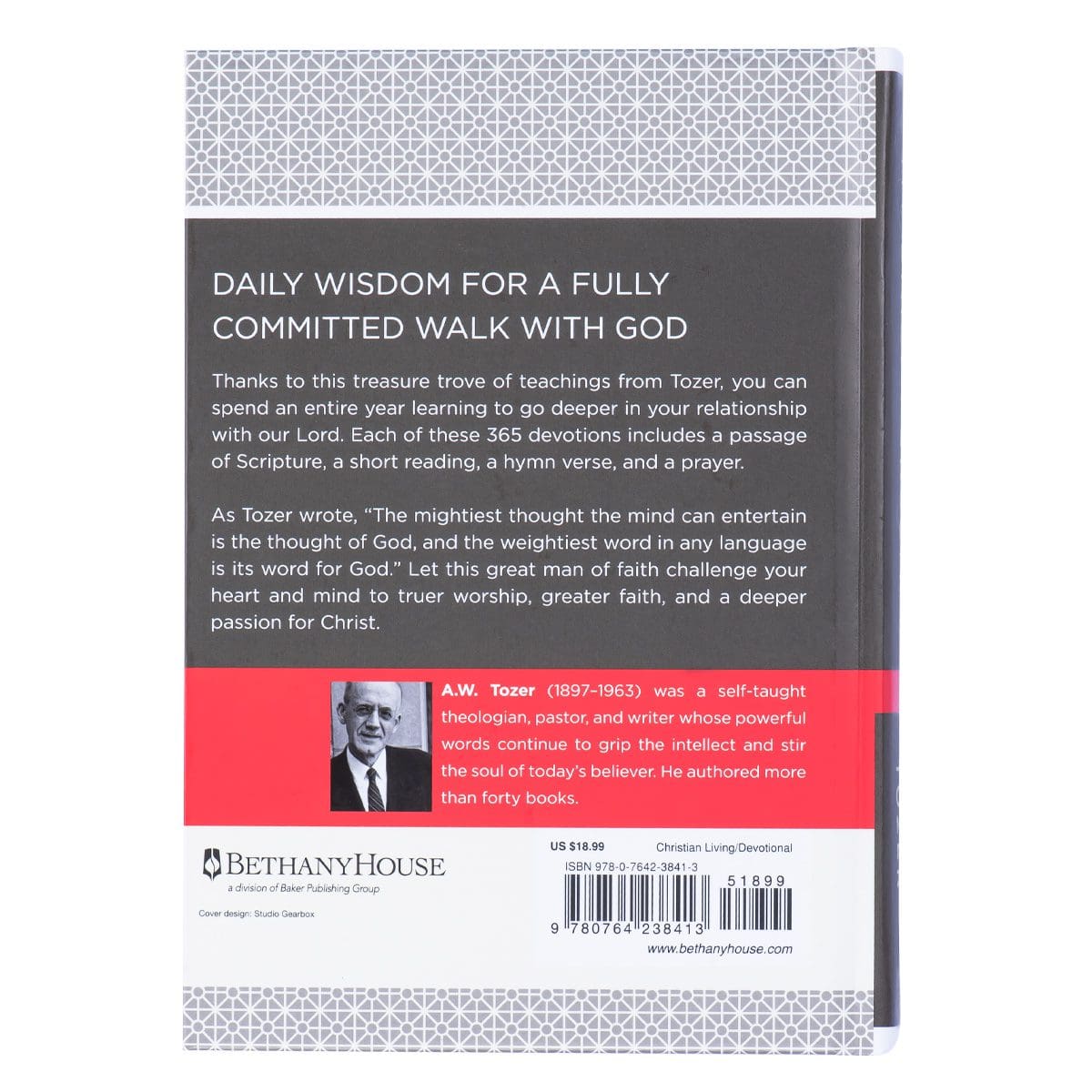 9780764238413_back My Daily Pursuit: Devotions For Every Day (Hardcover) - Image 2