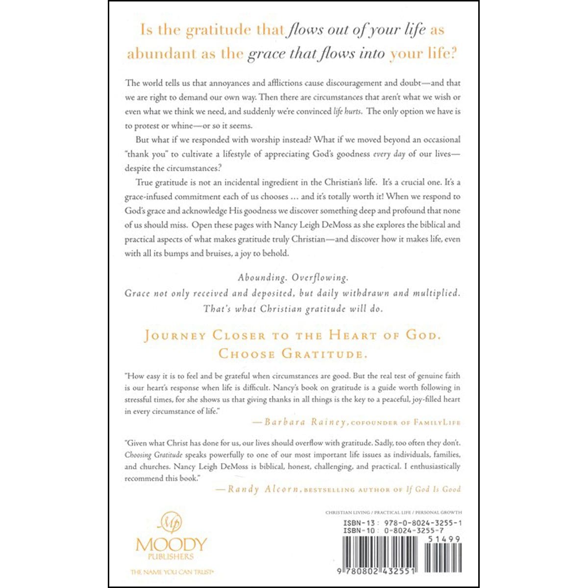 9780802432551_back Choosing Gratitude (Paperback) - Image 2