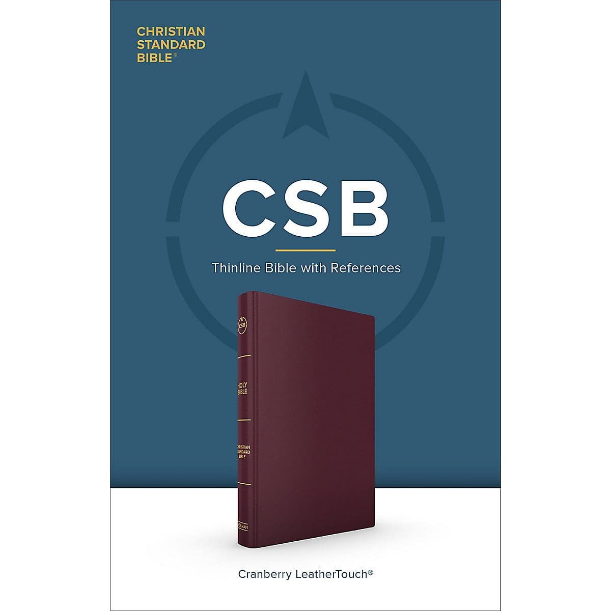 9781087767758_front CSB Thinline Reference Bible Cranberry (Imitation Leather) - Image 1