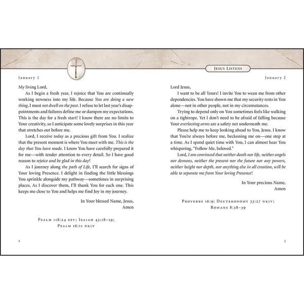 Jesus Listens: Daily Devotional Prayers Of Peace, Joy, And Hope (Hardcover) - Image 2