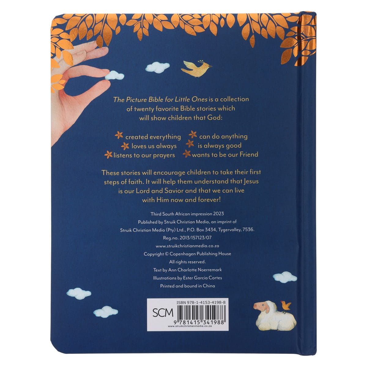 9781415341988_back The Picture Bible For Little Ones (Hardcover) - Image 2