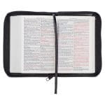 KJV Black Faux Leather Mini Pocket Edition Bible Red Letter With Zip - Image 7