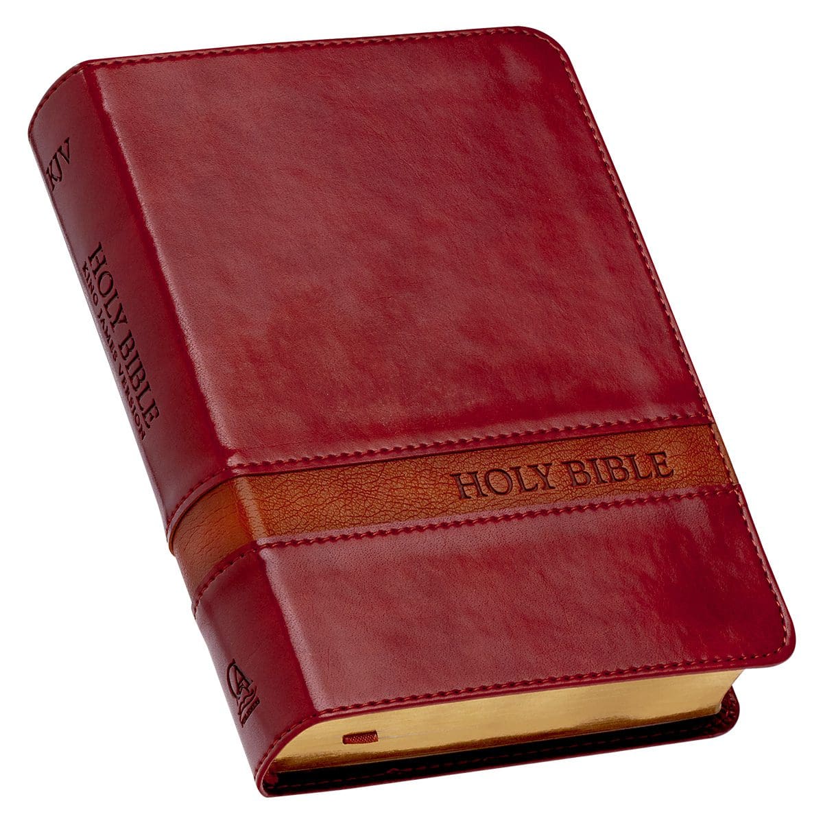 9781432117337_feature1 KJV Brown Faux Leather Compact Bible Large Print Red Letter - Image 3