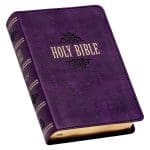 KJV Purple Faux Leather Compact Bible Large Print Red Letter - Image 3