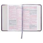 KJV Purple Faux Leather Compact Bible Large Print Red Letter - Image 6