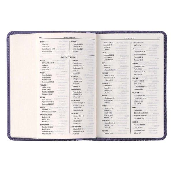 KJV Purple Faux Leather Mini Pocket Bible - Image 4