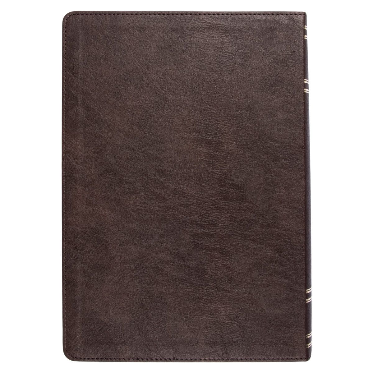 9781432134662_back NLT Dark Brown Faux Leather Thumb Indexed Spiritual Growth Bible - Image 2
