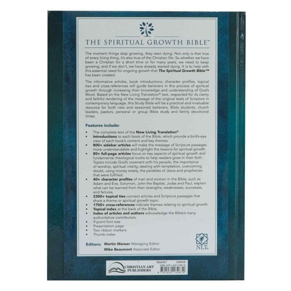 NLT The Spiritual Growth Bible Teal Hardcover - Image 2