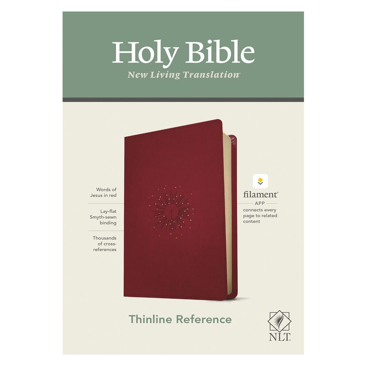 9781496444837_feature4 NLT Filament Thinline Reference Bible Red Letter Aurora Cranberry (Imitation Leather) - Image 5