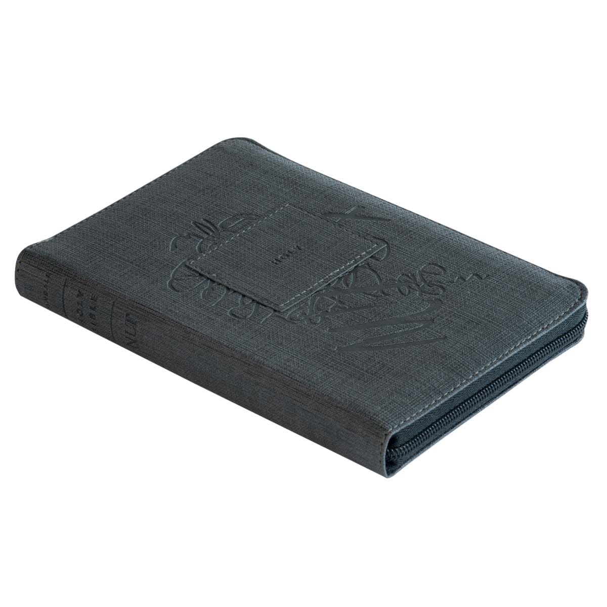 9781496455512_feature1 NLT Filament Compact Zipper Bible, Red Letter, With Zipper, Charcoal Patch (Imitation Leather) - Image 3