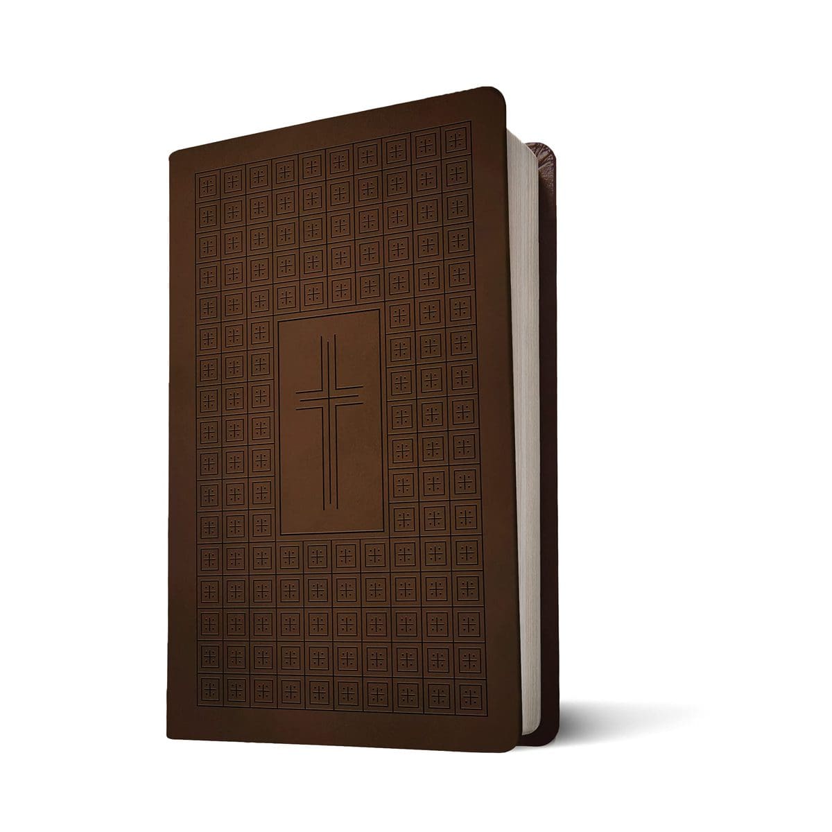 9781496458063_feature1 NLT Filament Premium Value Thinline Bible, Dark Brown Cross (Imitation Leather) - Image 2