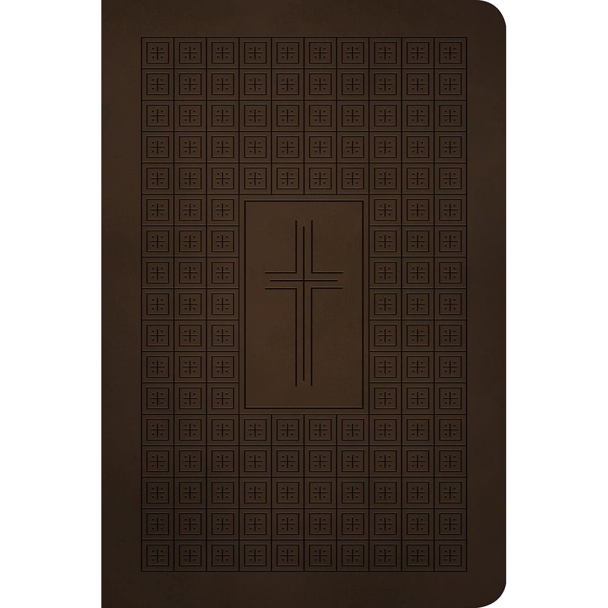 9781496458063_front NLT Filament Premium Value Thinline Bible, Dark Brown Cross (Imitation Leather) - Image 1