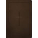 NLT Dark Brown Framed Cross Imitation Leather Premium Value Filament Compact Bible
