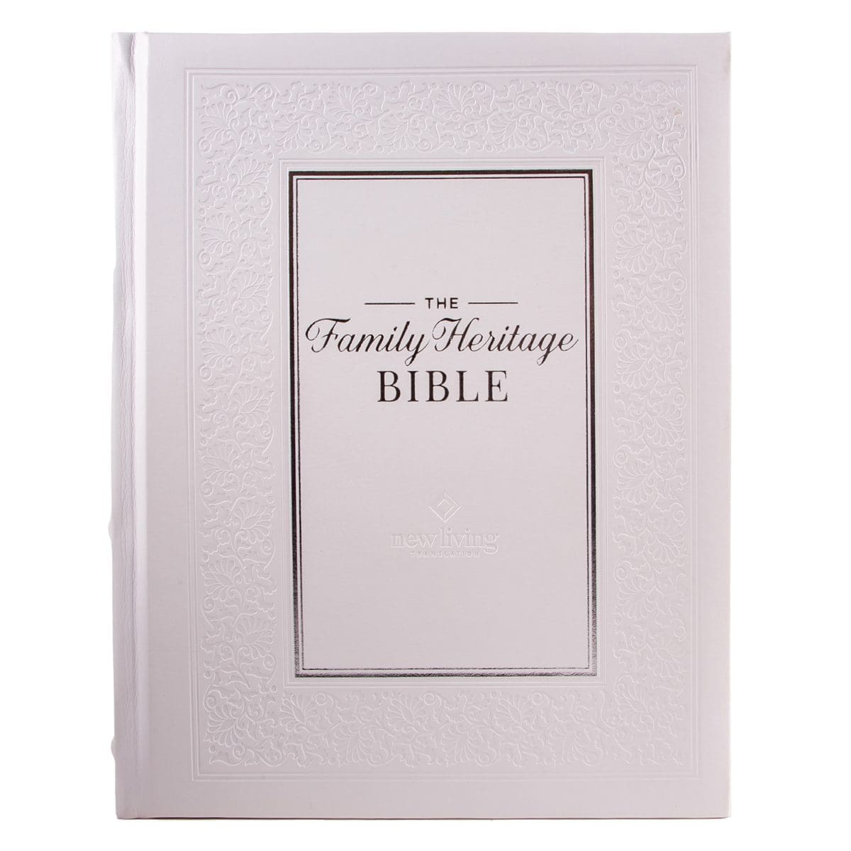 9781639522286_front NLT The Family Heritage Bible White Hardcover - Image 1