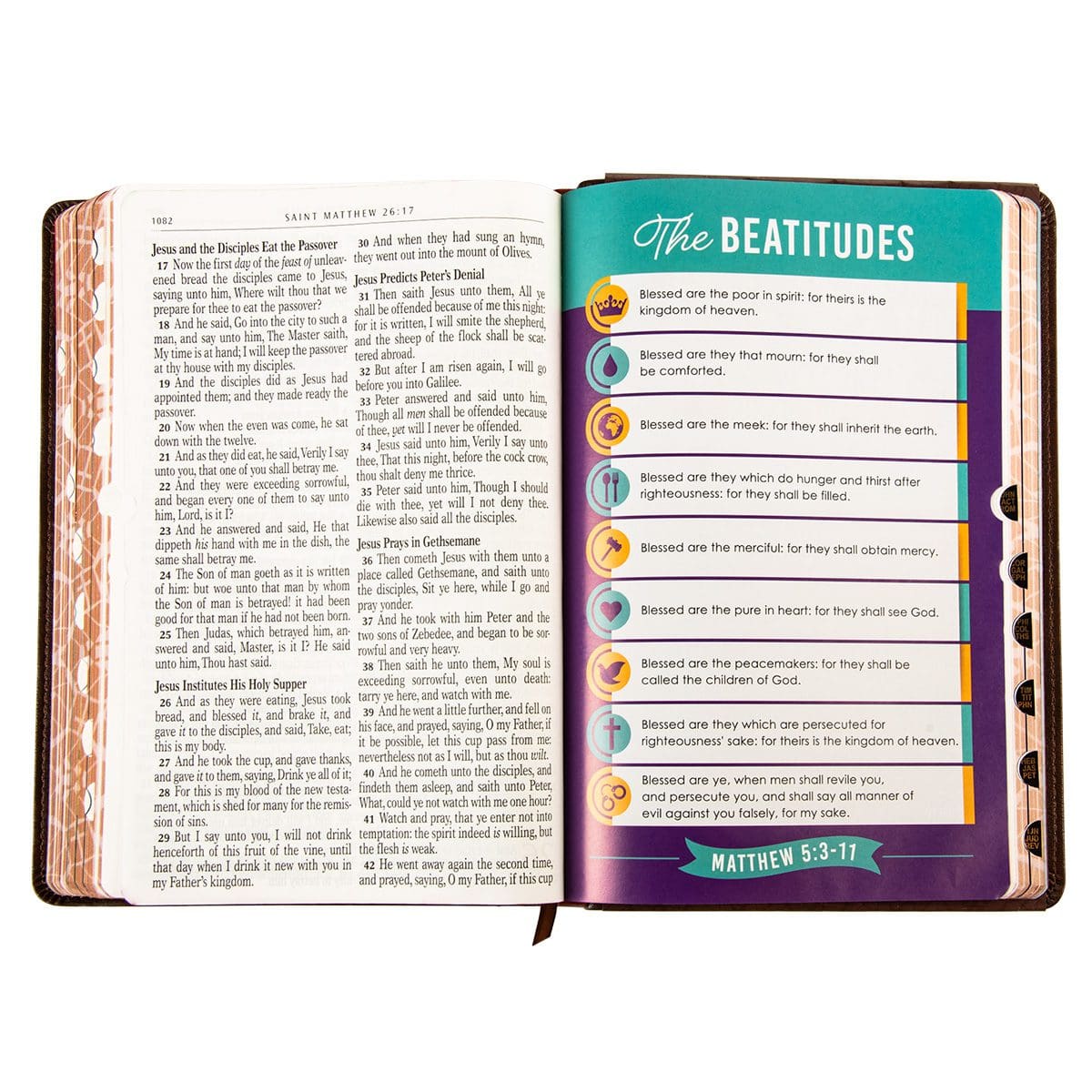 9781639522989_feature4 KJV Brown Lion Faux Leather Flexcover Kids Bible Large Print - Image 6