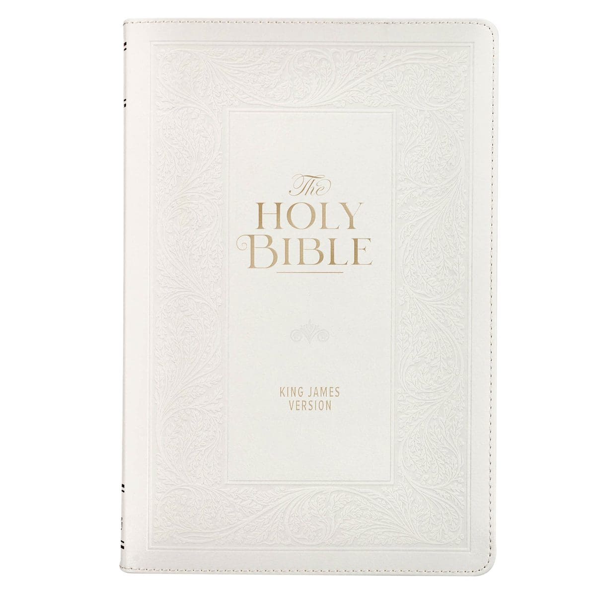 9781639526772_front KJV White Faux Leather Standard Bible Giant Print - Image 1