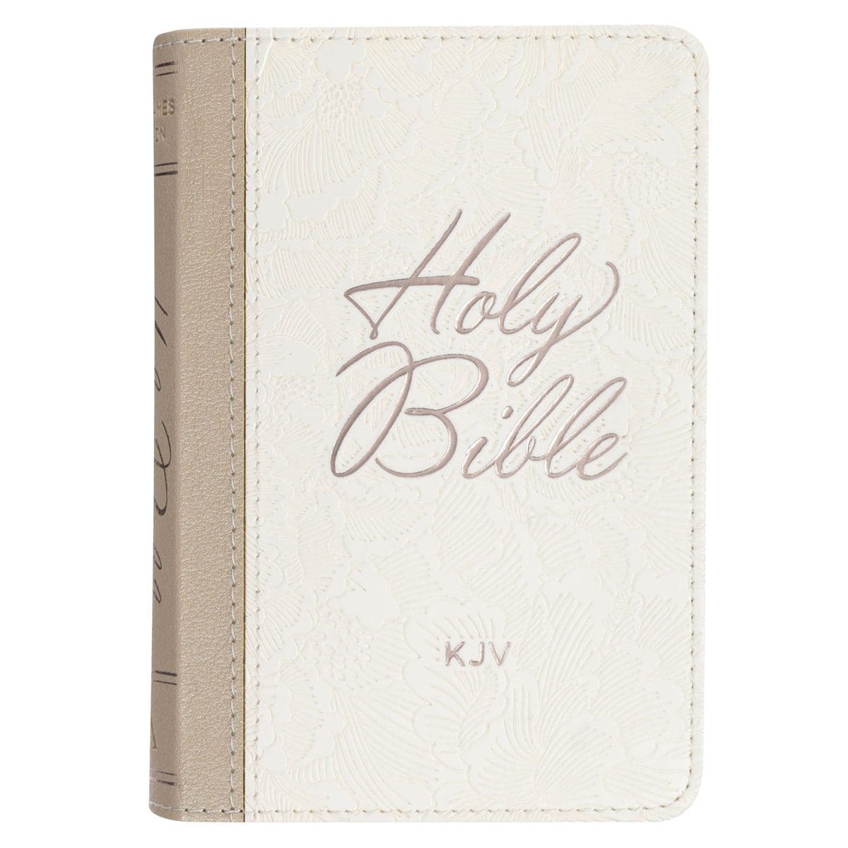 9781639526833_front KJV White Faux Leather Mini Pocket Bible - Image 1