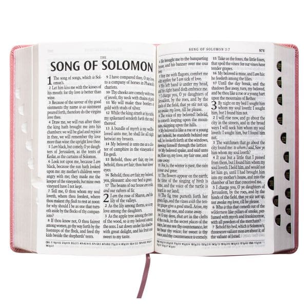 KJV Pink Faux Leather Bible Giant Print - Image 7