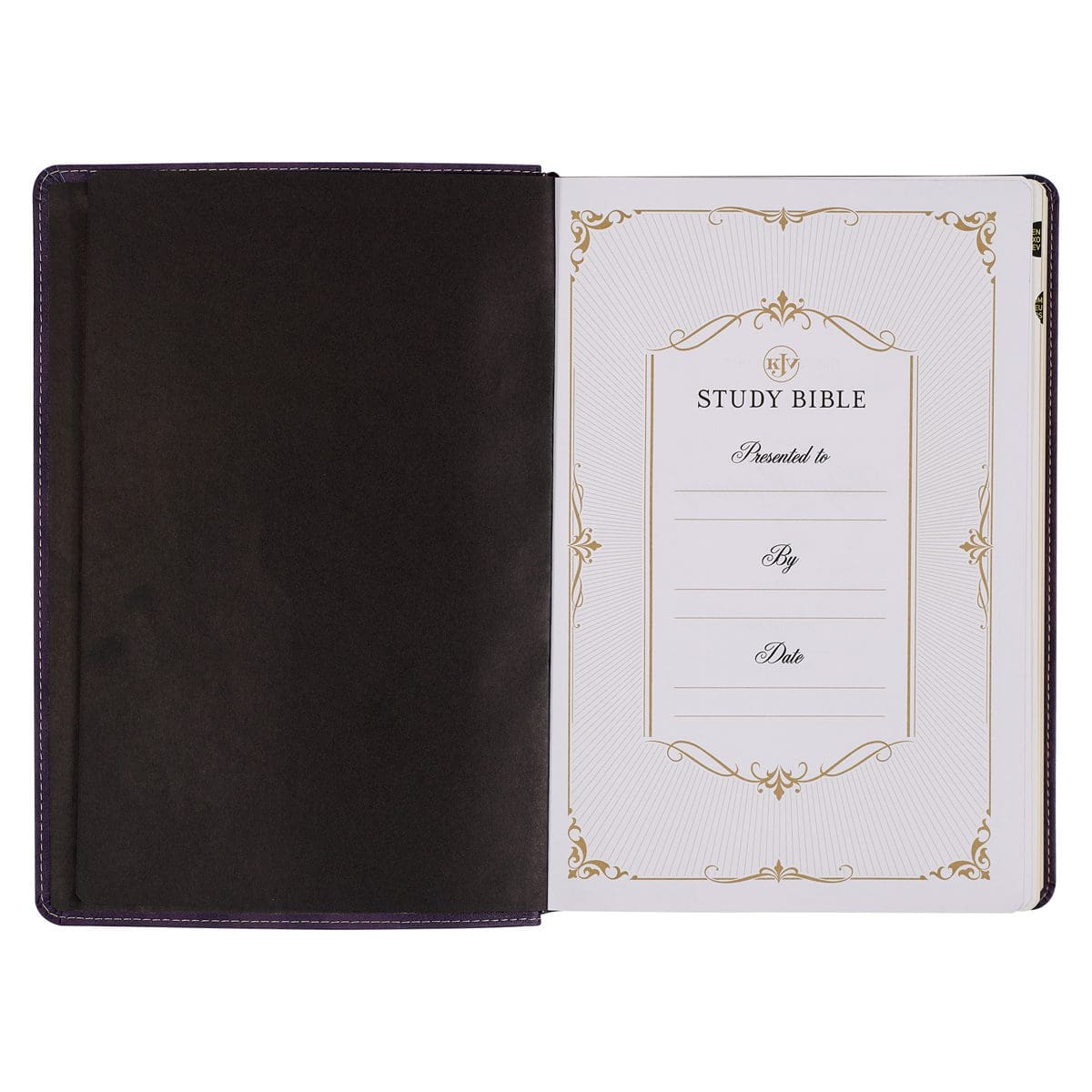 9781642728910_feature3 KJV Purple Faux Leather Flexcover Study Bible Large Print - Image 5