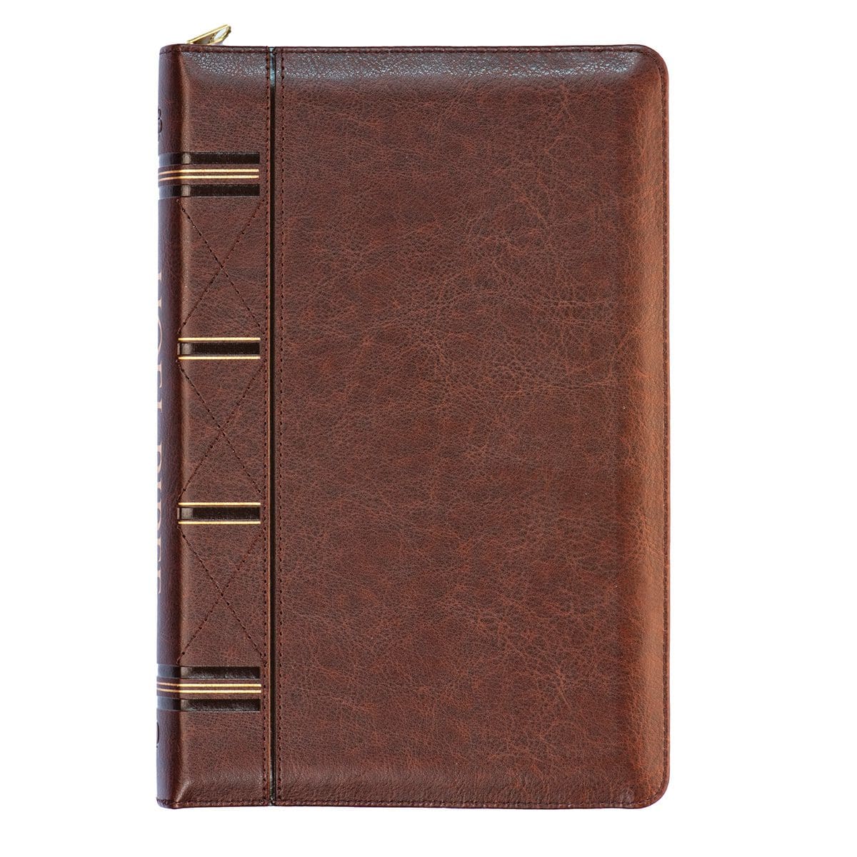 9781776370283_front ESV Dark Brown Faux Leather Compact Bible With Zip - Image 1