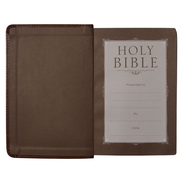 NLT Brown Faux Leather Flexcover Compact Bible - Image 5