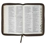 NLT Brown Leaves Faux Leather Flexcover Standard Bible Thumb Indexed With Zip - Image 7