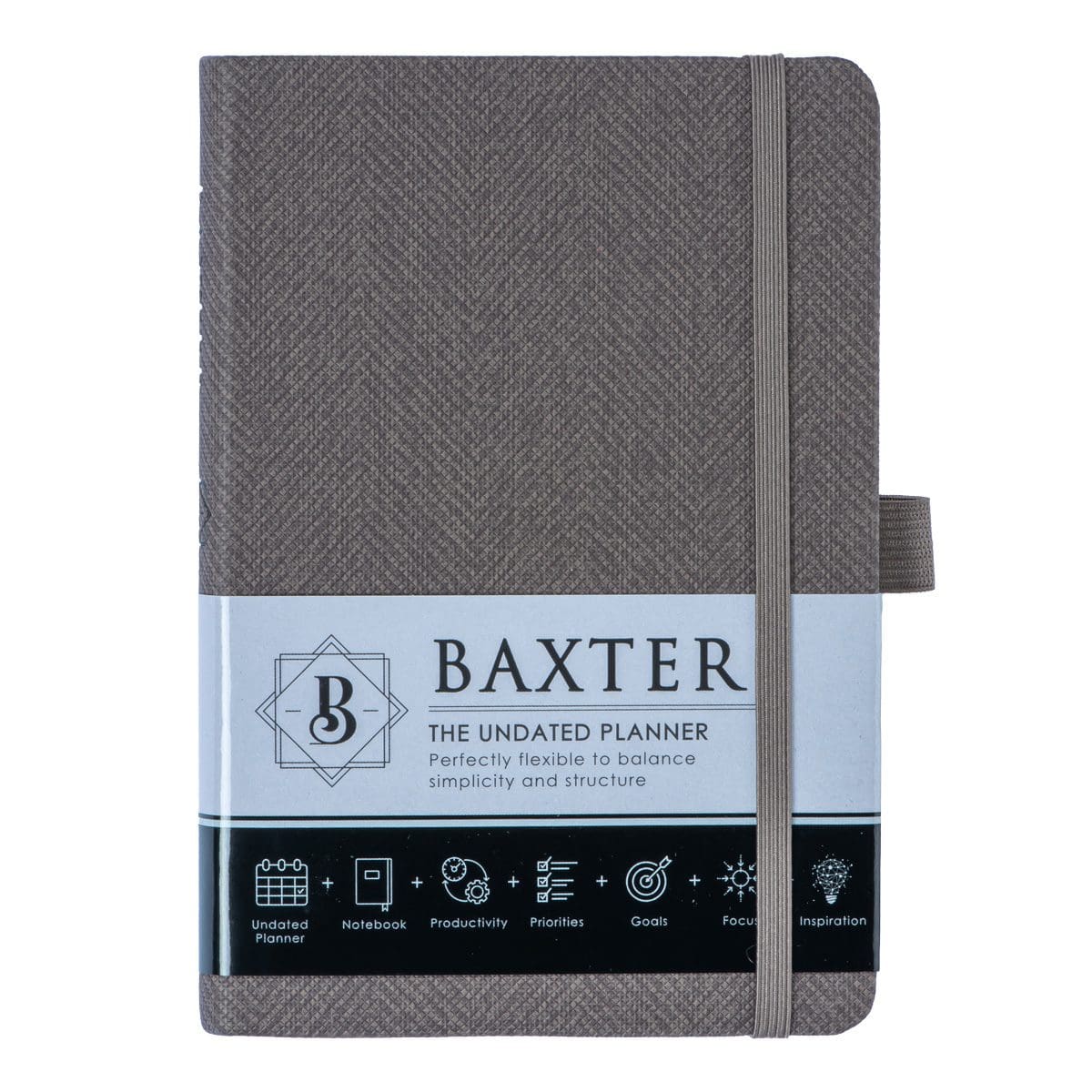 9781776371693_feature1 Baxter Undated Planner Pocket Edition Grey (Durable Synthetic Fiber Flexcover) - Image 3