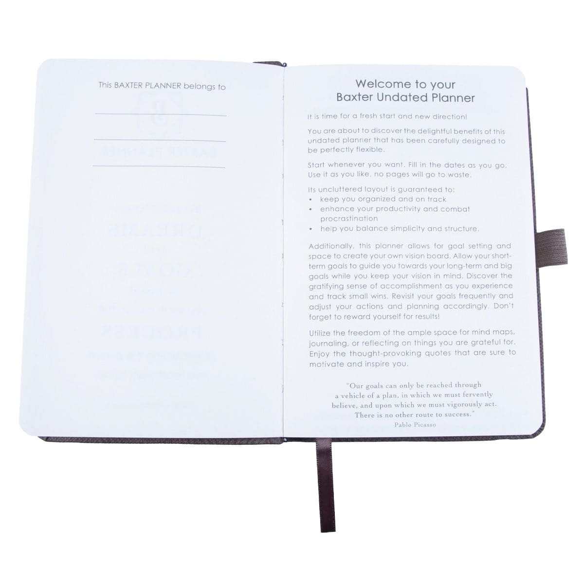 9781776371693_feature3 Baxter Undated Planner Pocket Edition Grey (Durable Synthetic Fiber Flexcover) - Image 5