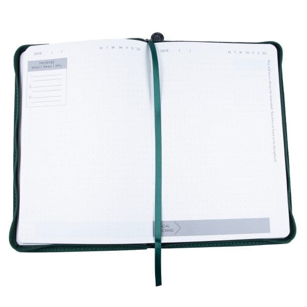 Baxter Undated Planner Premium Edition Green (Durable Synthetic Fibre Flexcover With Zip) - Image 6
