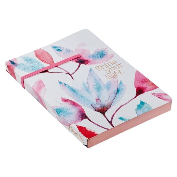 Shine Your Light Pink Petals Paperback Journal with Elastic Closure - Image 3