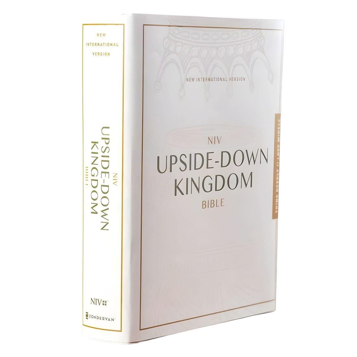 9780310454847_feature1 NIV Grey Hardcover Upside-Down Kingdom Bible Comfort Print - Image 2