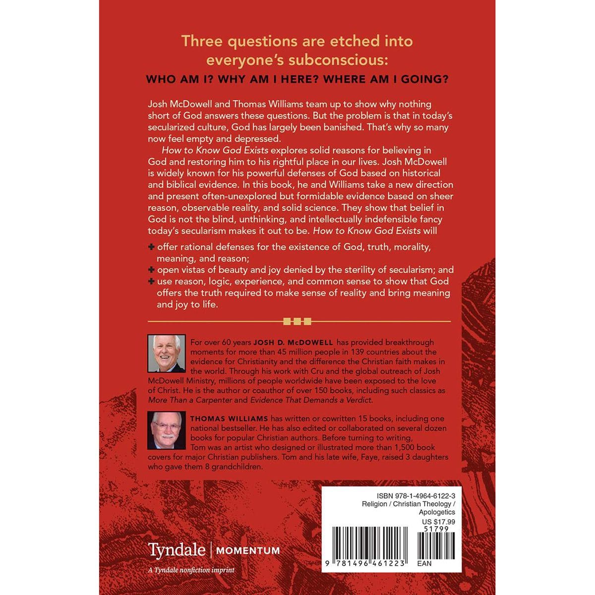9781496461223_back How To Know God Exists: Solid Reasons To Believe In God (Paperback) - Image 2