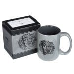 Be Strong & Courageous Grey Ceramic Mug Joshua 1:9 - Image 6