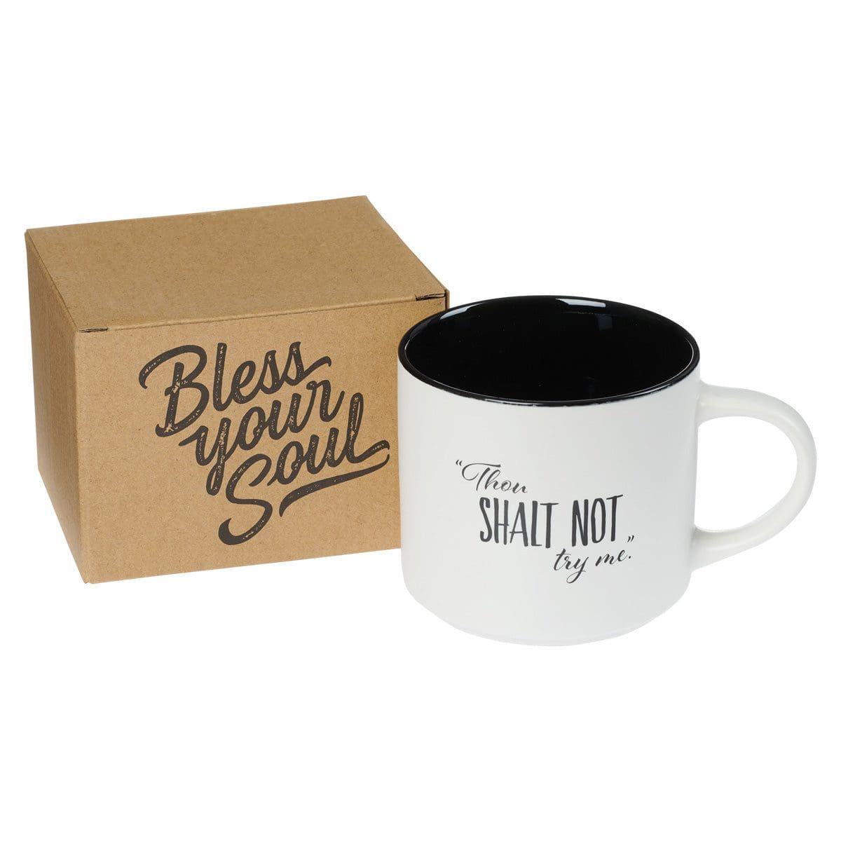 1220000138070_feature1 Thou Shalt Not Try Me White With Black Interior Ceramic Mug - Image 7