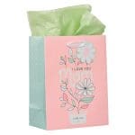 I Love You Mom Medium Gift Bag with Gift Tag - Image 6