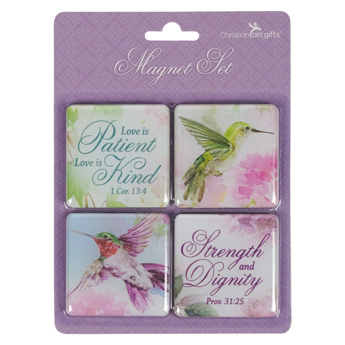 1220000325067_front Strength and Dignity Hummingbird Four-Piece Magnetic Set - Image 1
