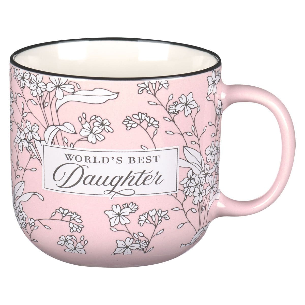 1220000325746_front World's Best Daughter Pink Ceramic Mug - Image 3