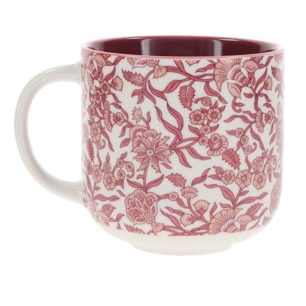 Be Still & Know Ceramic Mug with Burgundy Interior - Image 3