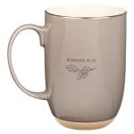 God Works Together All Things for Good Taupe Ceramic Mug with Cream Interior - Image 2
