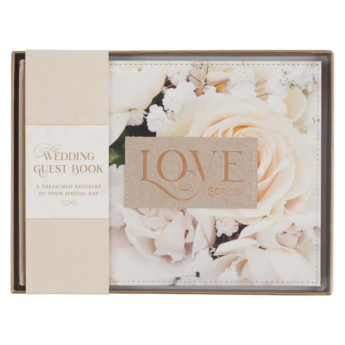 1220000327795_feature4 Love Floral Faux Leather Guest Book - Image 6