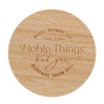 Many Women Do Noble Things but You Surpass Them All Lavender Breeze Scented Candle with Bamboo Lid - Image 3